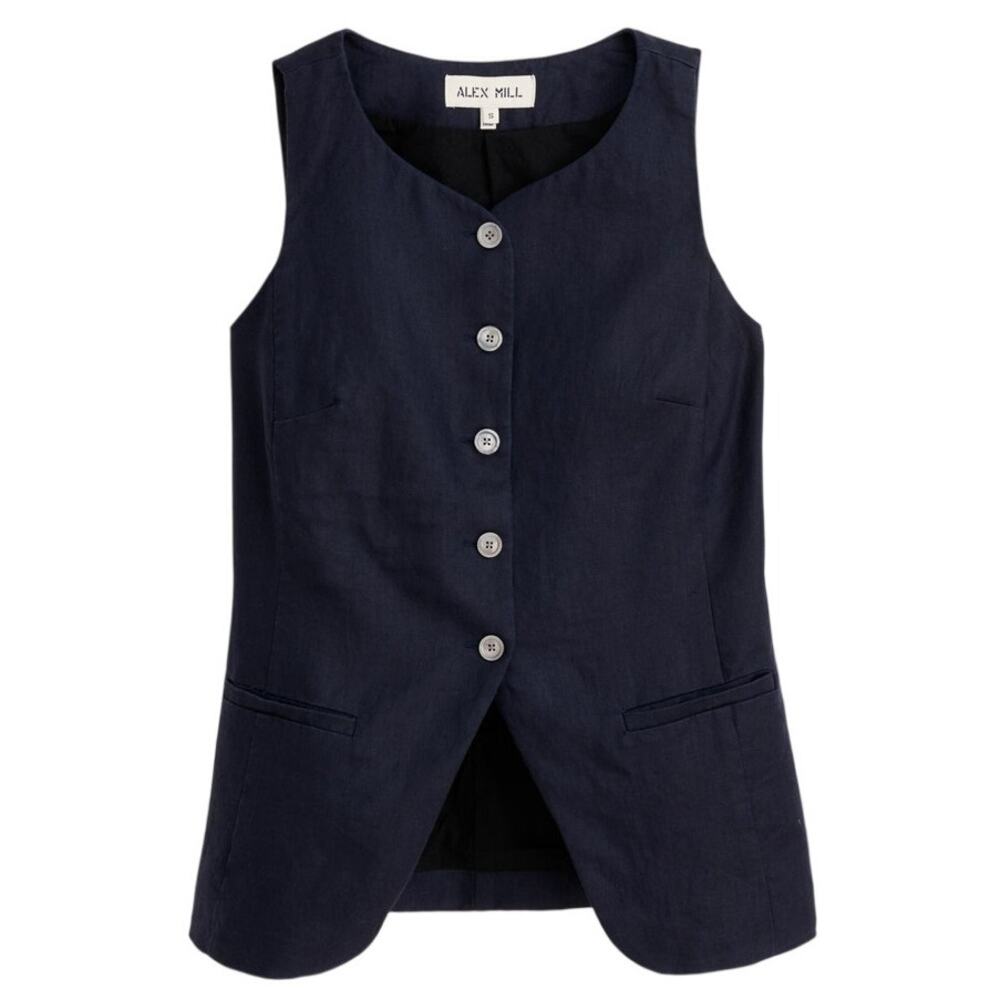 Alex Mill Tailored Blue Anna Vest Size M